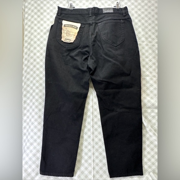 NWT Vintage Lee Easy Fit Black East Fit Straight Leg Jeans Women's Petites 18P - Picture 2 of 9